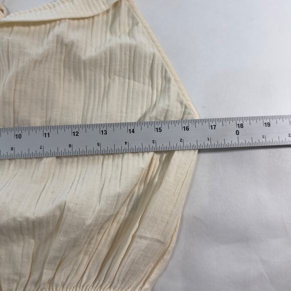 J.Crew S Womens Halter Top Cream Airy Gauze Travel Summer Resort Breathable - Picture 8 of 10